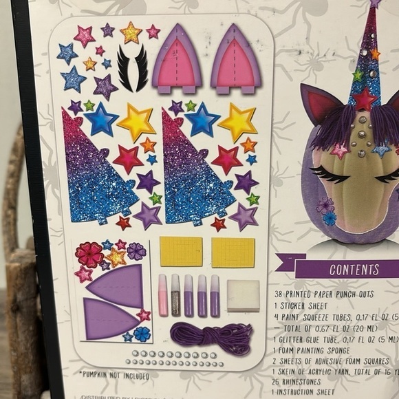 NIB SPOOKY BOOTIQUE UNICORN WITH GEMS PUMPKIN DECORATING CRAFT KIT - Picture 6 of 6